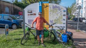 am Start des Vennbahn-Radwegs