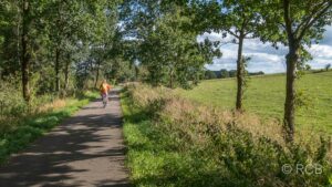 Radler auf Radweg