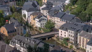 Häuser am Ufer der Alzette