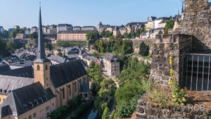 Blick auf die Luxemburger Unterstadt, von den Kasematten aus gesehen